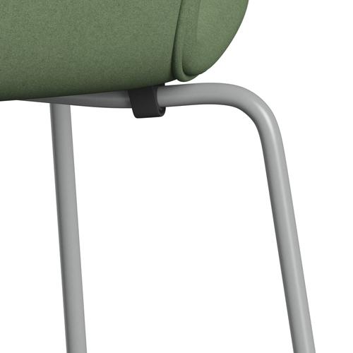 Fritz Hansen 3107 stol helt vadderad, nio grå/divina olivgrön