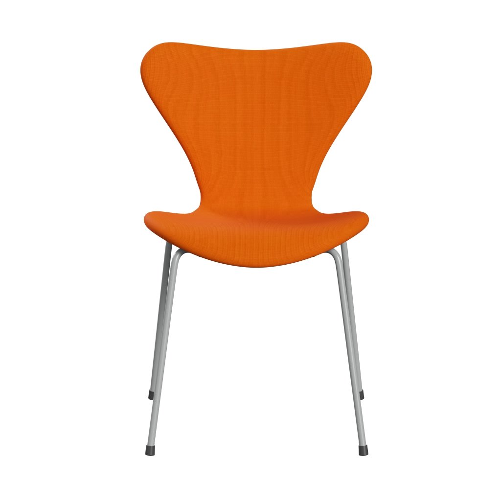 Fritz Hansen 3107 stol helt vadderad, nio grå/berömmelse orange (F63077)