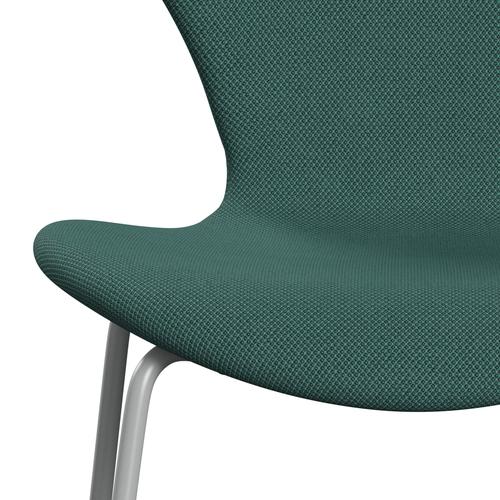 Fritz Hansen 3107 stol helt vadderad, nio grå/fiord grön