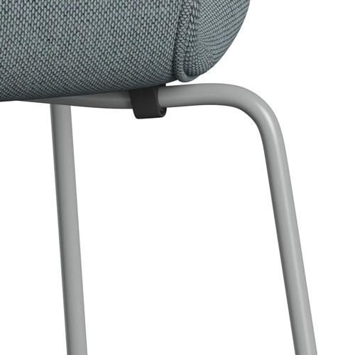 Fritz Hansen 3107 stol helt vadderad, nio grå/omskull ljusblå/naturlig