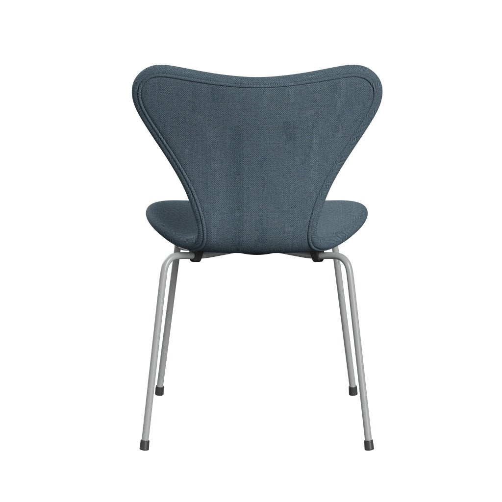 Fritz Hansen 3107 stol helt vadderad, nio grå/omskull naturlig/ljusblå