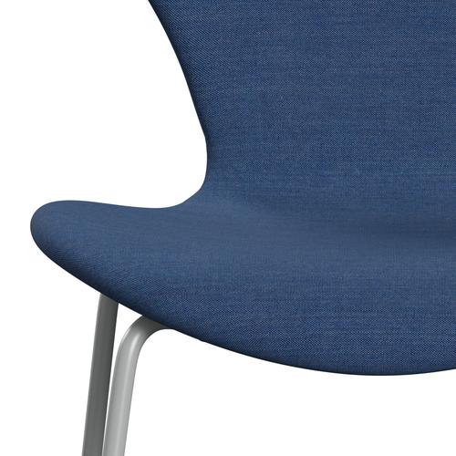 Fritz Hansen 3107 stol helt vadderad, nio grå/remix koboltblå
