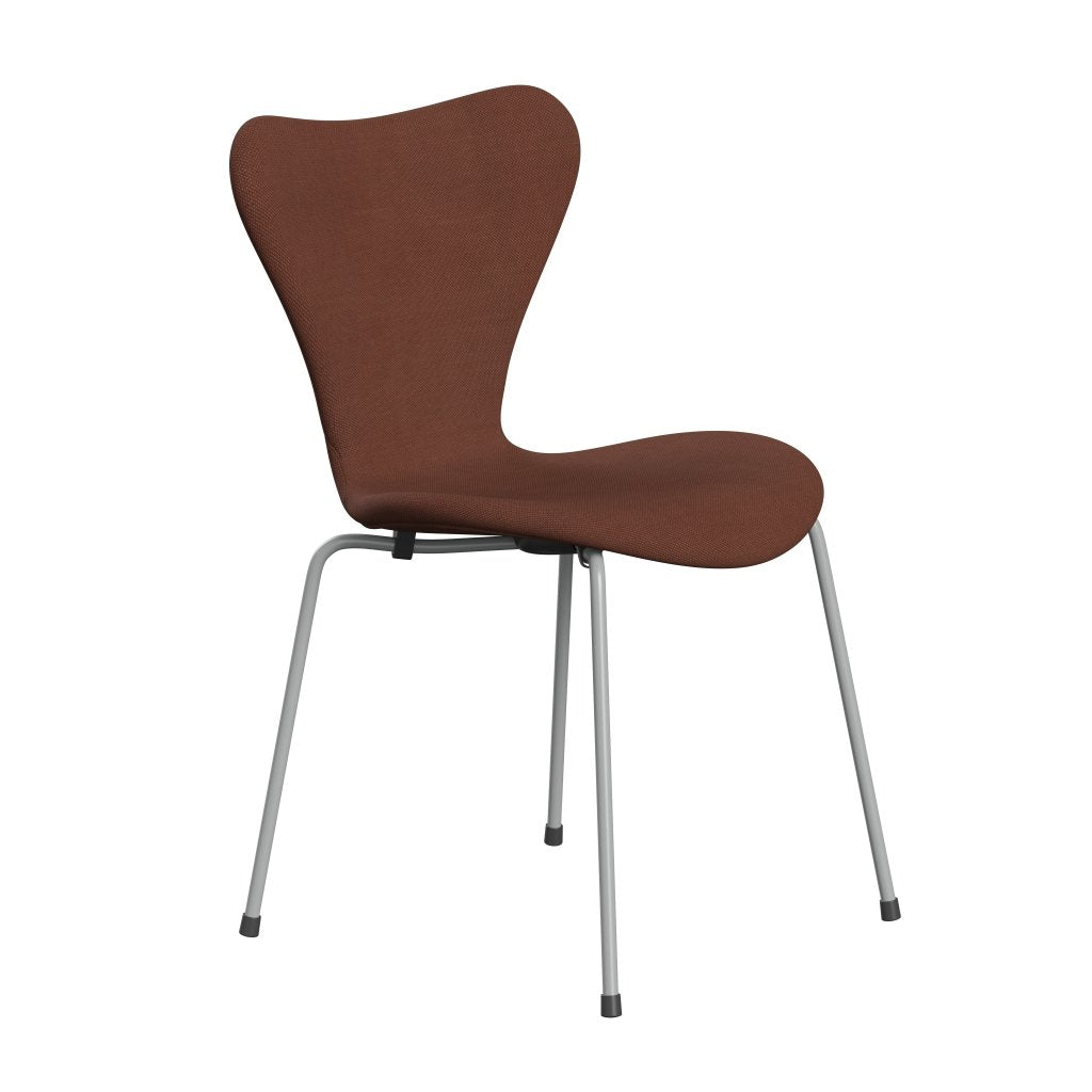 Fritz Hansen 3107 stol helt vadderad, nio grå/stålcut medium brun