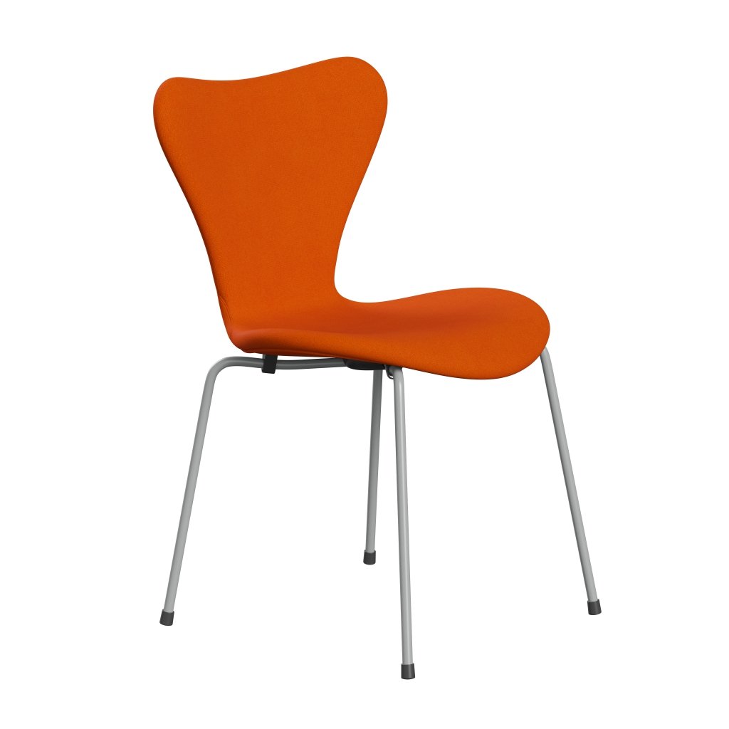 Fritz Hansen 3107 stol helt vadderad, nio grå/tonus redo orange