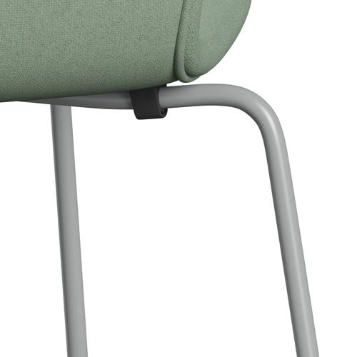 Fritz Hansen 3107 stol helt vadderad, nio grå/tonus mintgrön