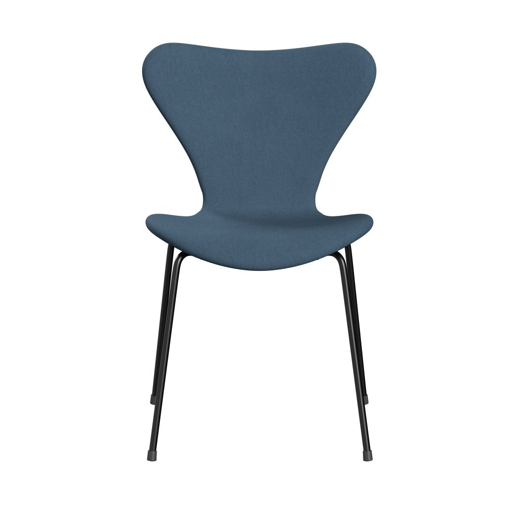 Fritz Hansen 3107 stol helt vadderad, svart/komfort grå (C01160)