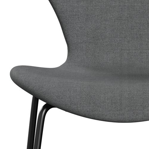 Fritz Hansen 3107 stol helt vadderad, svart/remix grå (REM143)