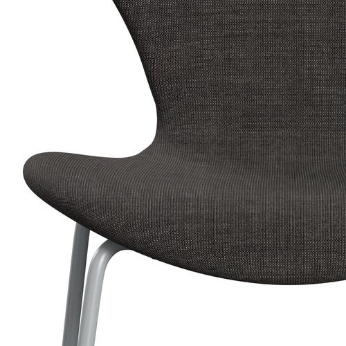 Fritz Hansen 3107 stol helt vadderad, silvergrå/duk mörkgrå