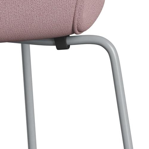 Fritz Hansen 3107 stol helt vadderad, silvergrå/fångst rosa