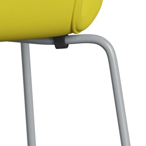 Fritz Hansen 3107 stol helt vadderad, silvergrå/berömmelse gul