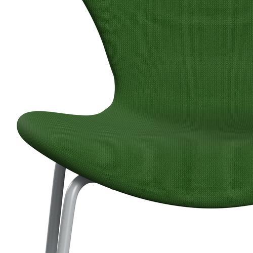 Fritz Hansen 3107 stol helt vadderad, silvergrå/berömmelse gräsgrön