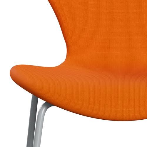 Fritz Hansen 3107 stol helt vadderad, silvergrå/berömmelse orange (F63077)