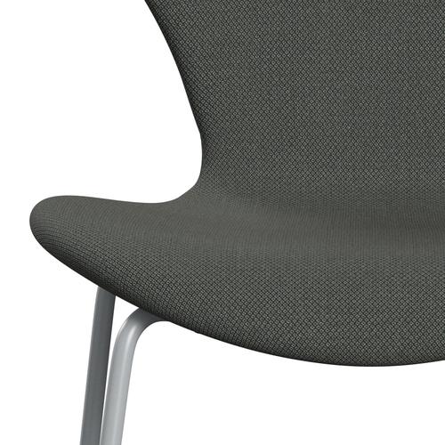 Fritz Hansen 3107 stol helt vadderad, silvergrå/fiord brun/grå