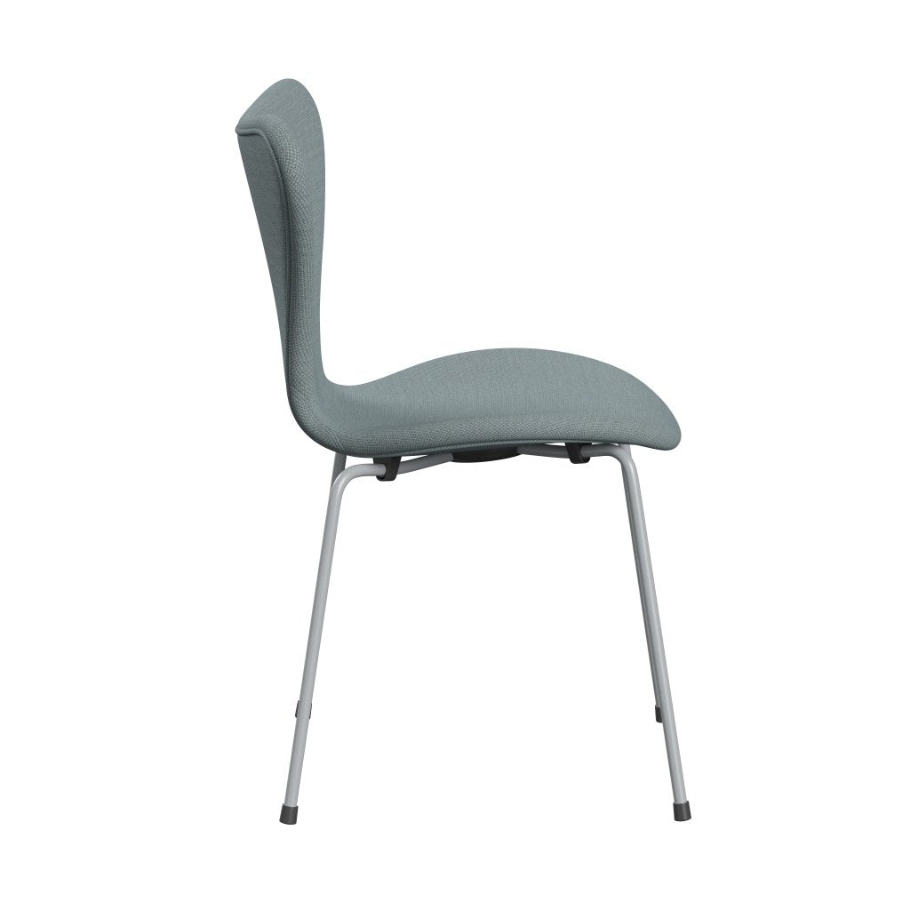 Fritz Hansen 3107 Stol Fuldpolstret, Silver Grey/Fiord Green/Blue/Stone