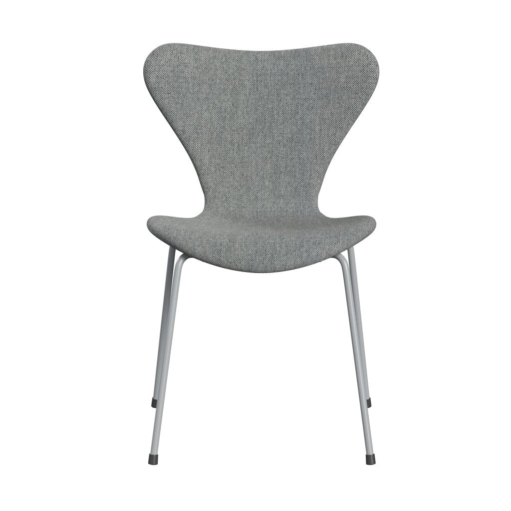 Fritz Hansen 3107 stol helt vadderad, silvergrå/hallingdal vit grå