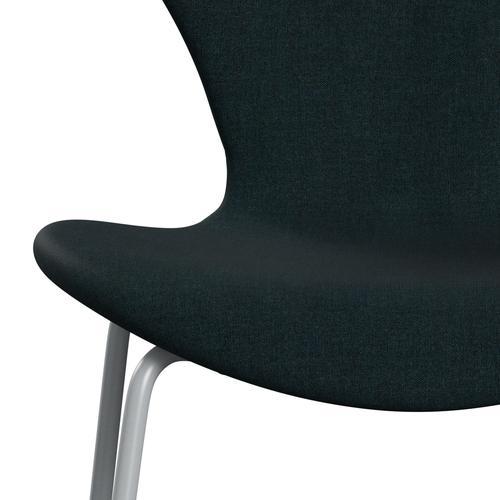 Fritz Hansen 3107 stol helt vadderad, silvergrå/remix mörkgrön