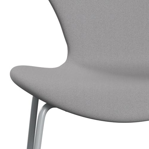 Fritz Hansen 3107 stol helt vadderad, silvergrå/remix grå/grön