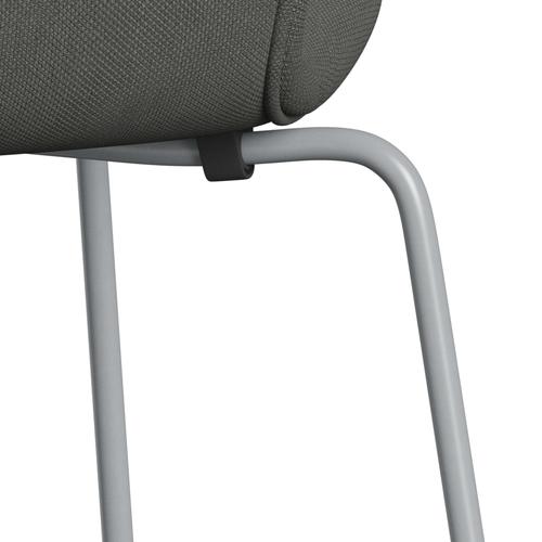 Fritz Hansen 3107 stol helt vadderad, silvergrå/stålcutgrå