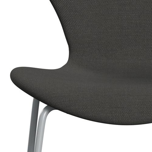 Fritz Hansen 3107 stol helt vadderad, silvergrå/stålcuttrio mörkgrå