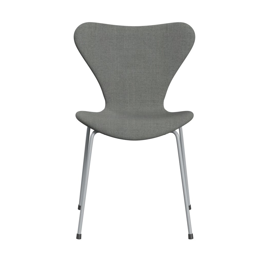 Fritz Hansen 3107 stol helt vadderad, silvergrå/sunniva 2 grå