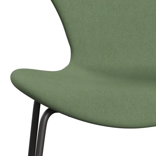 Fritz Hansen 3107 stol helt vadderad, varm grafit/divina olivgrön