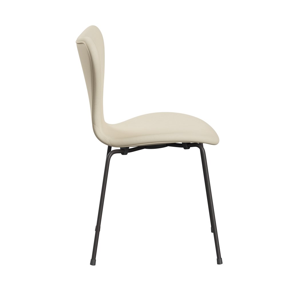 Fritz Hansen 3107 Stol Fuldpolstret, Warm Graphite/Divina Hvid