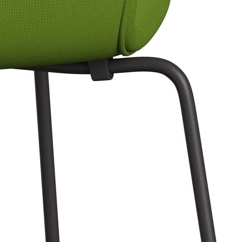 Fritz Hansen 3107 Stol Fuldpolstret, Warm Graphite/Fame Grøn