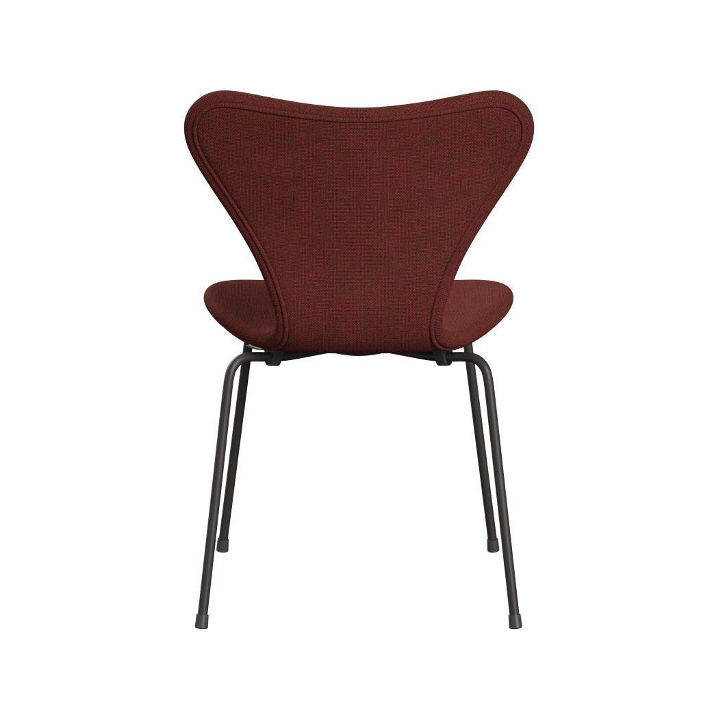 Fritz Hansen 3107 Stol Fuldpolstret, Warm Graphite/Hallingdal Red/Green