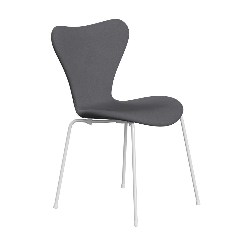Fritz Hansen 3107 stol helt vadderad, vit/komfortgrå (C01012)