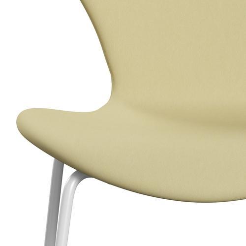 Fritz Hansen 3107 stol helt vadderad, vit/komfortgrå (C68008)