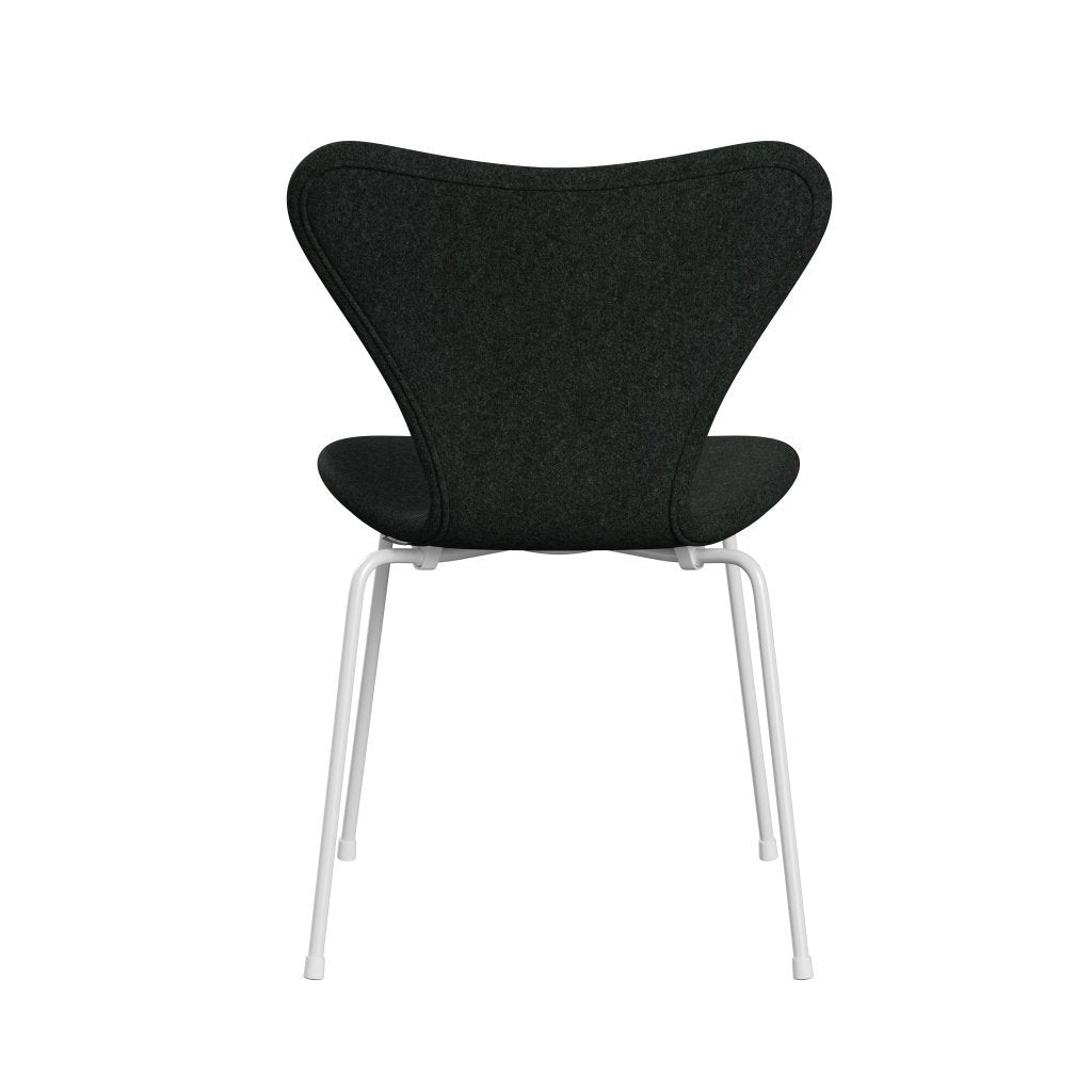 Fritz Hansen 3107 Stol Fuldpolstret, Hvid/Divina Melange Salt & Pepper