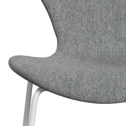 Fritz Hansen 3107 stol helt vadderad, vit/hallingdal vit grå