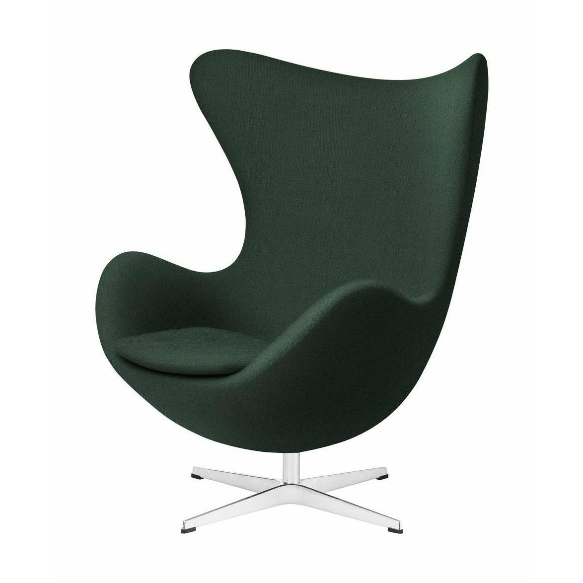 Fritz Hansen Egg Lounge Chair Fabric, Christianshavn Dark Green Uni