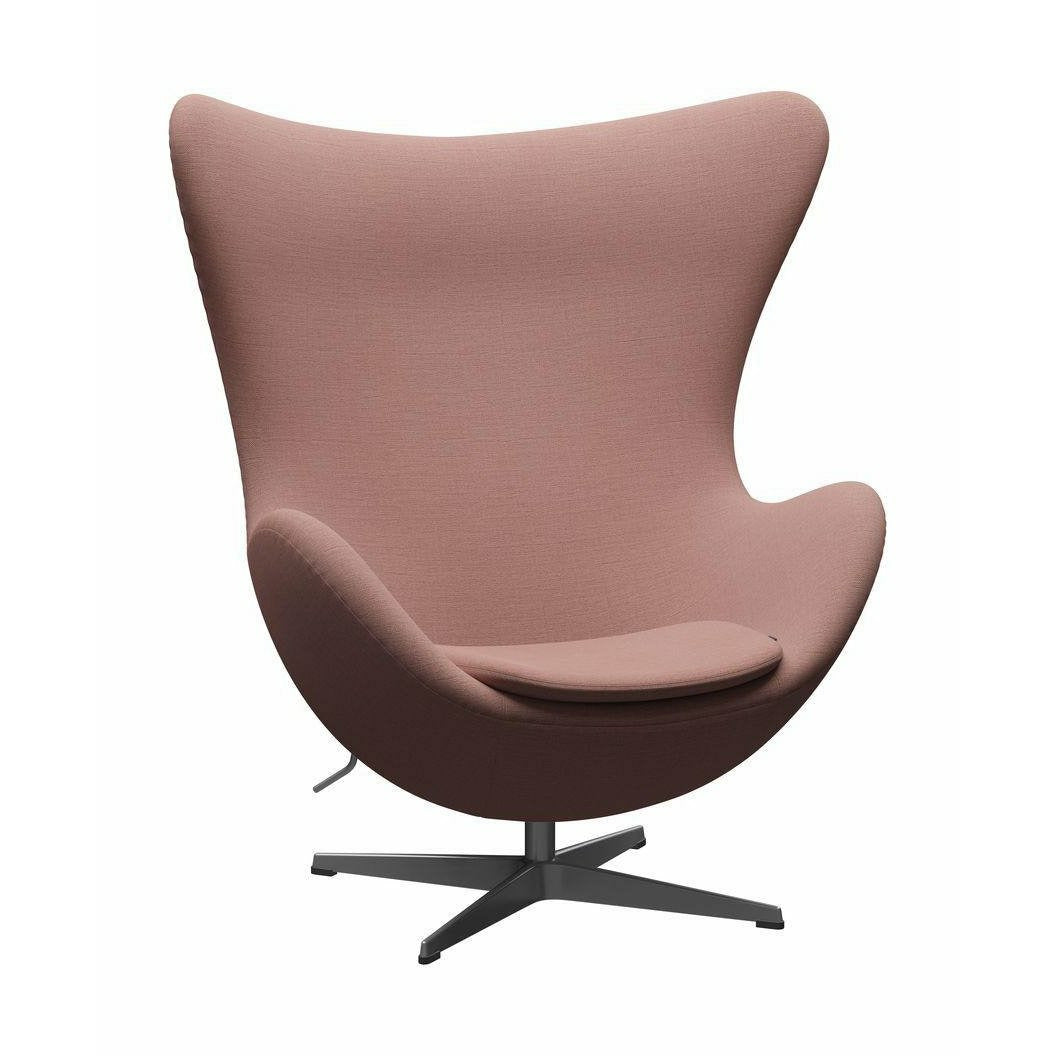 Fritz Hansen Egg Lounge Chair Fabric, Silver Grey/Christianshavn 1131 Röd