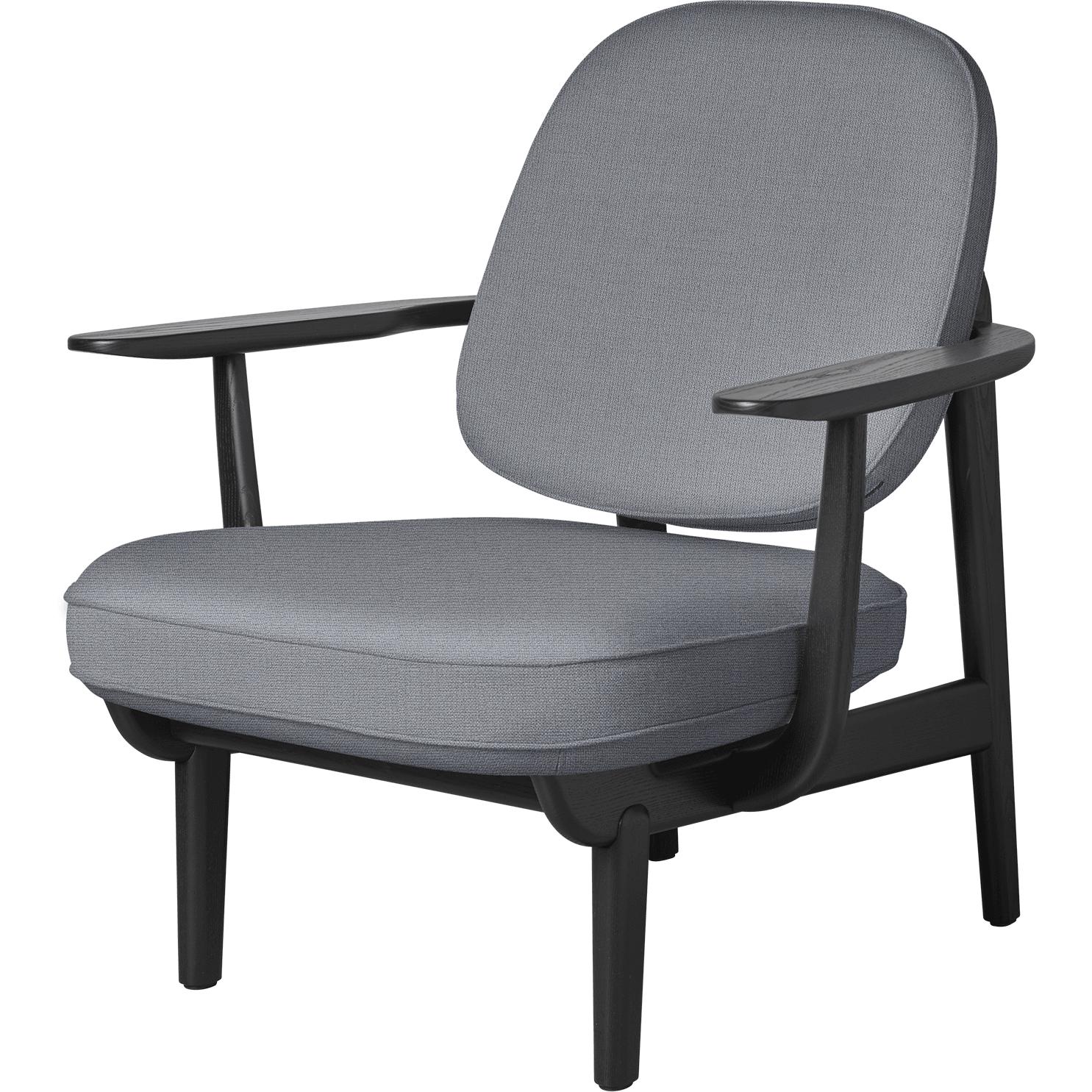 Fritz Hansen Peace Lounge stol svart -färgad aska, ljusgrå