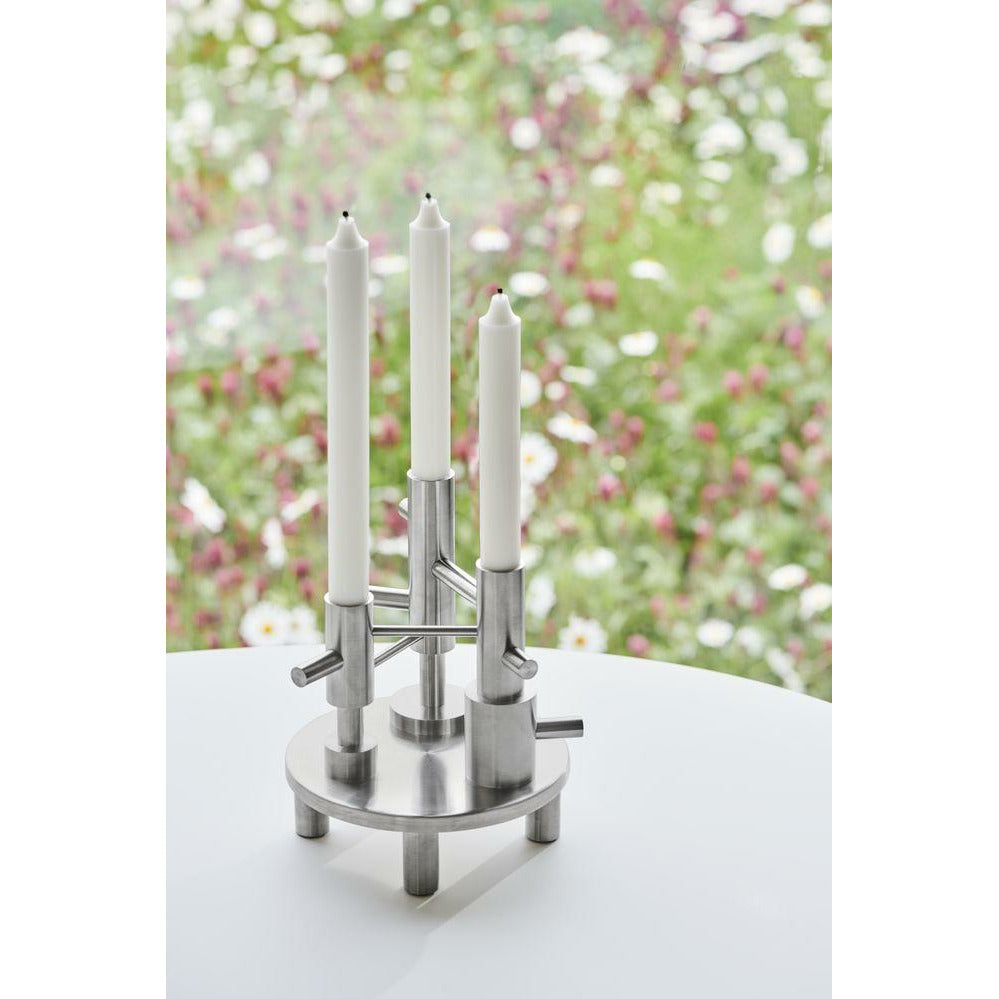 Fritz Hansen Light Touch Candlestick Steel, Ø16 cm