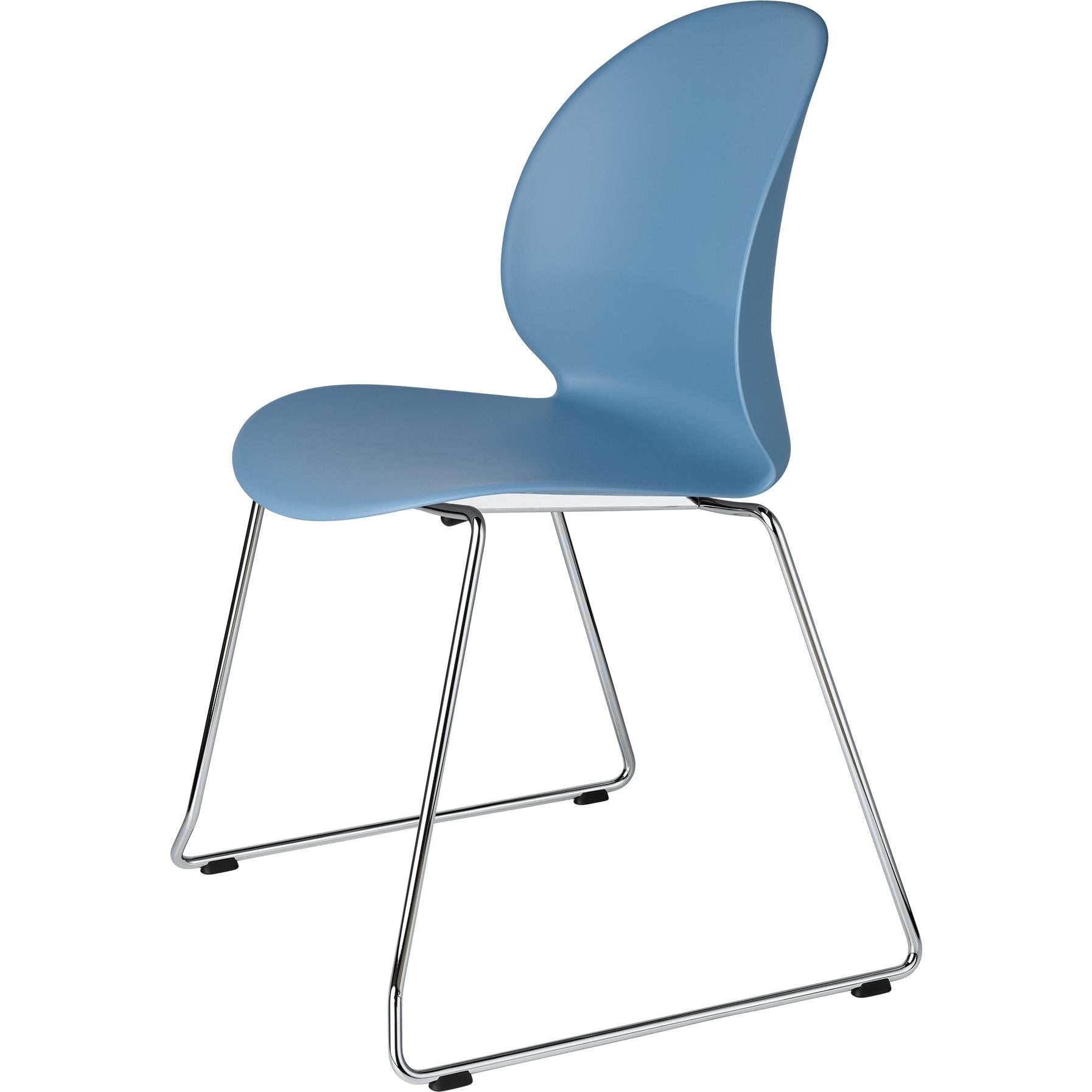 Fritz Hansen N02 återvinna stol kromat stål, ljusblå