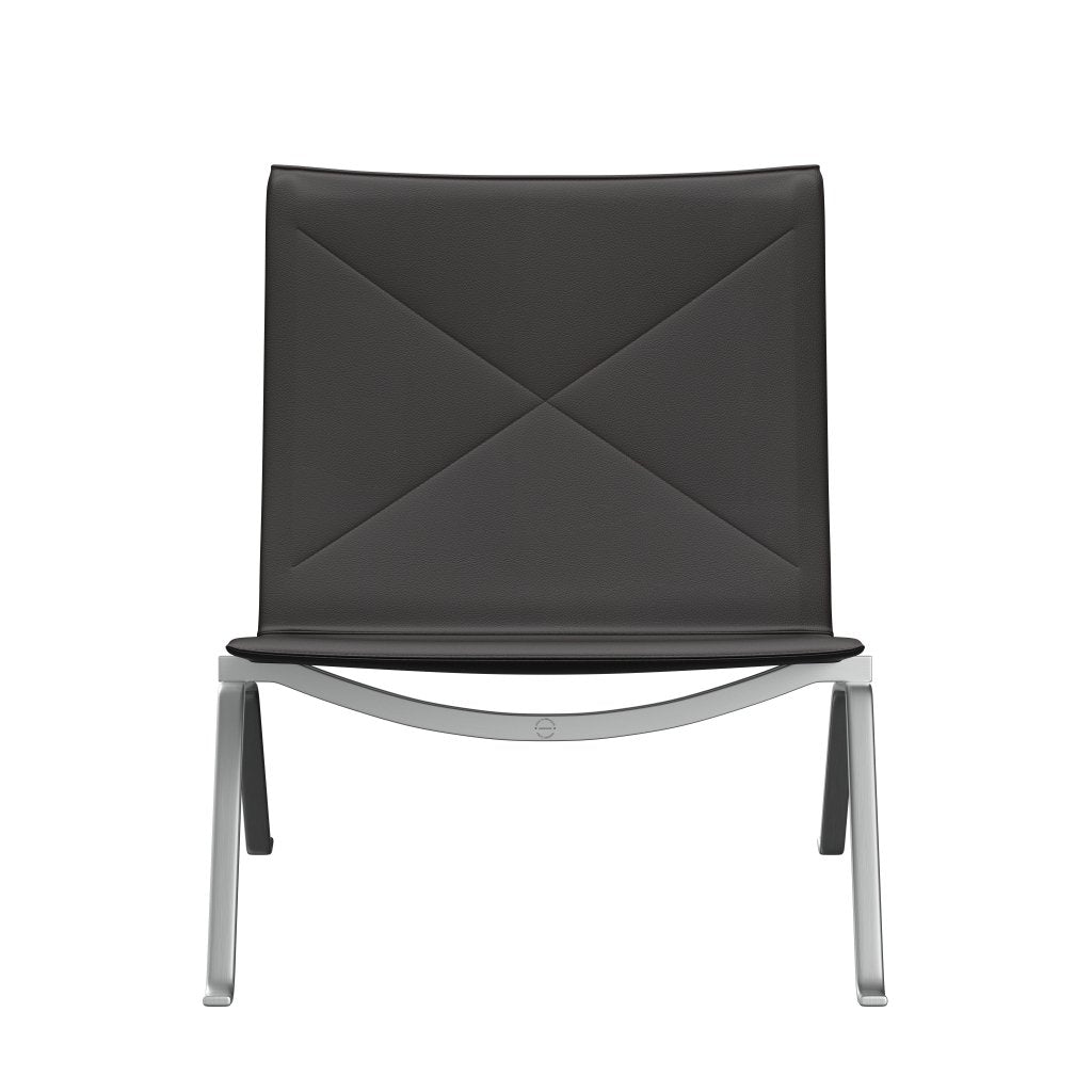 Fritz Hansen PK22 Lounge Chair, Aura Black/Brown