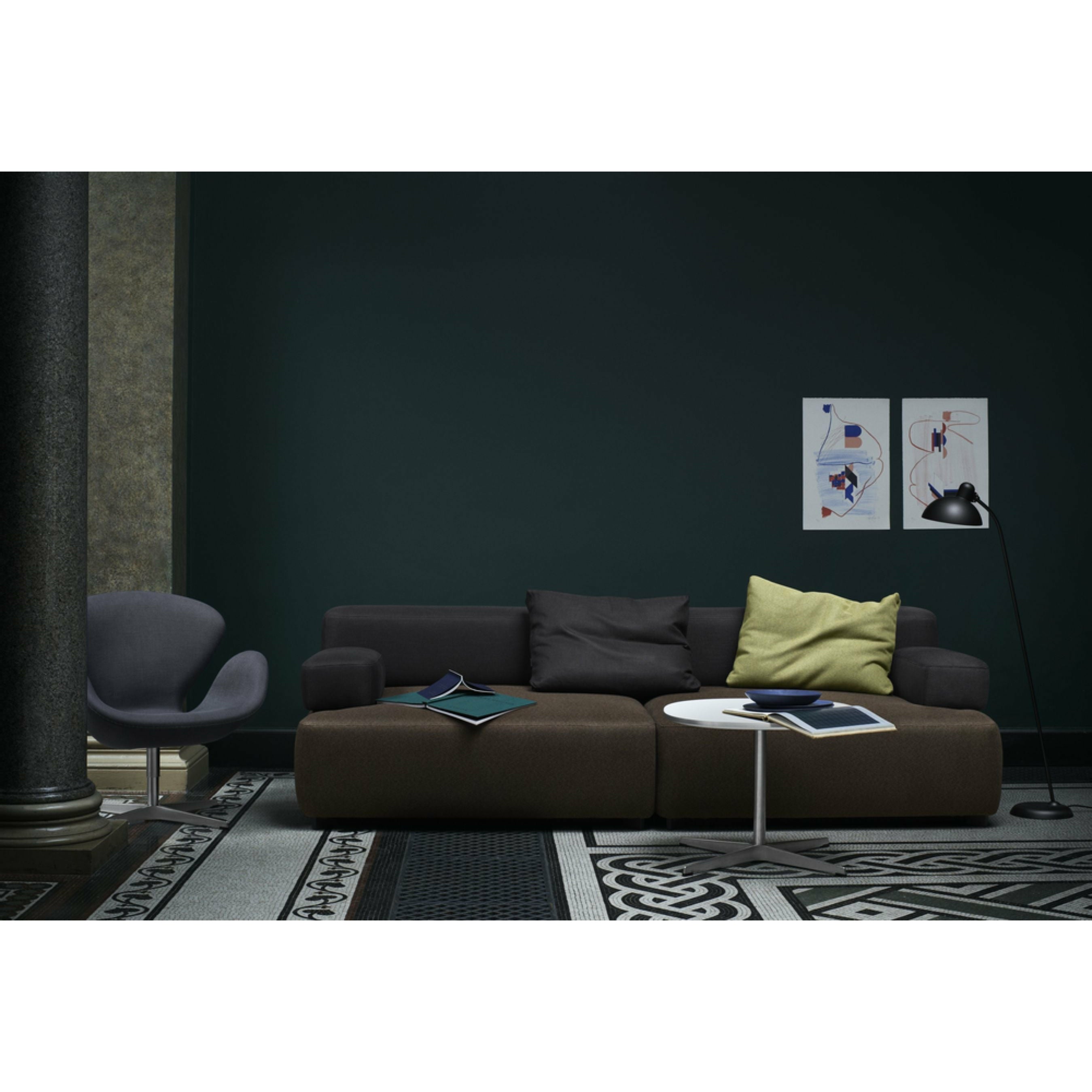 Fritz Hansen PL240-3 Alfabet 2-personers soffa Christianshavn, mörkgrön
