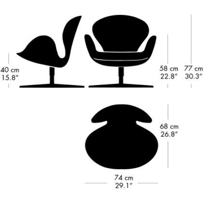 Fritz Hansen Swan Lounge Chair, Christianshavn Light Grey Uni