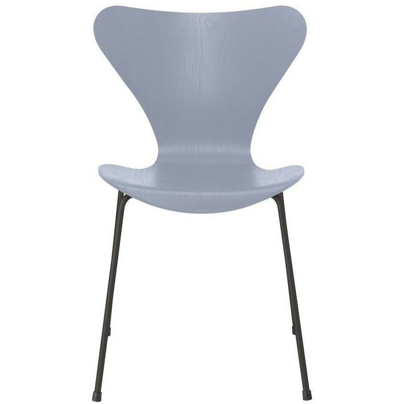 Fritz Hansen Serie 7 stol färgad ask lavendelblå skallig, varma grafitben