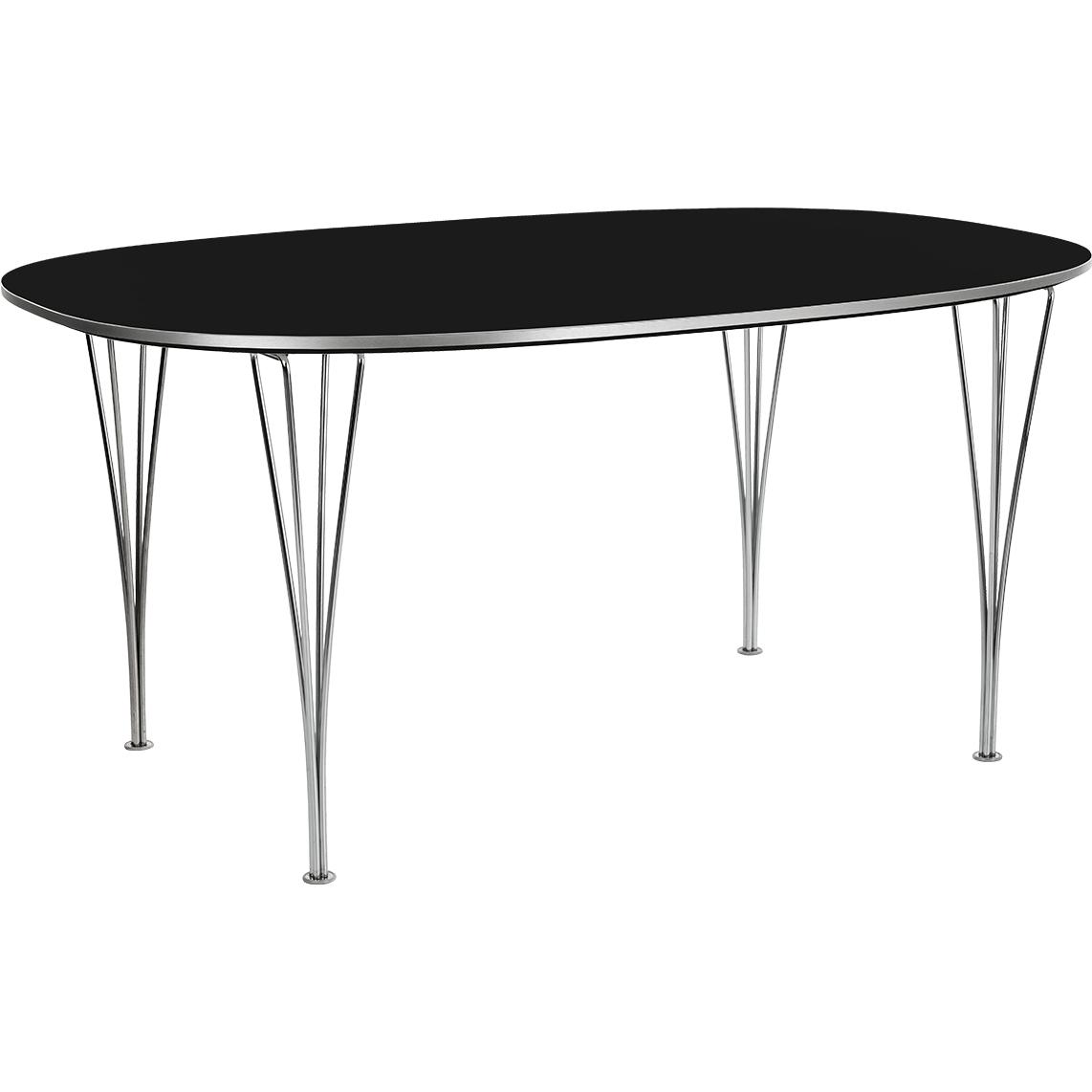 Fritz Hansen Super-polipse tabell 100x170 cm, svart laminat