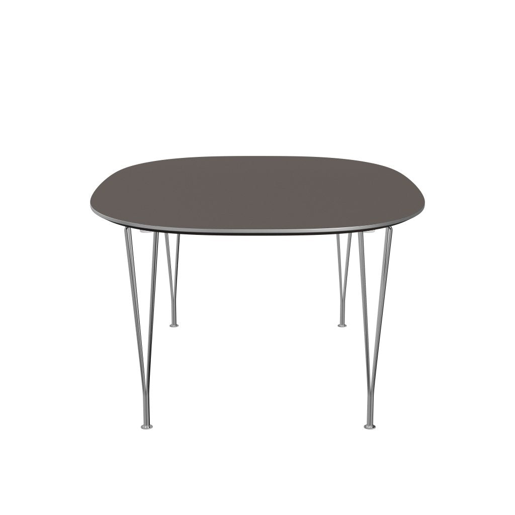 Fritz Hansen Superellipse Pull -out Table Chromed Steel/Grey Laminat, 300x120 cm