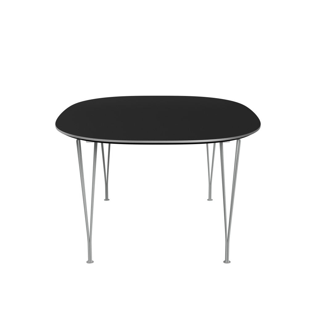 Fritz Hansen Superellipse Pull -out Table Nine Grey/Black Laminate, 300x120 cm