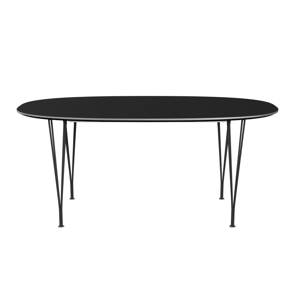 Fritz Hansen Superellipse Pull -out Table varm grafit/svart laminat, 270x100 cm