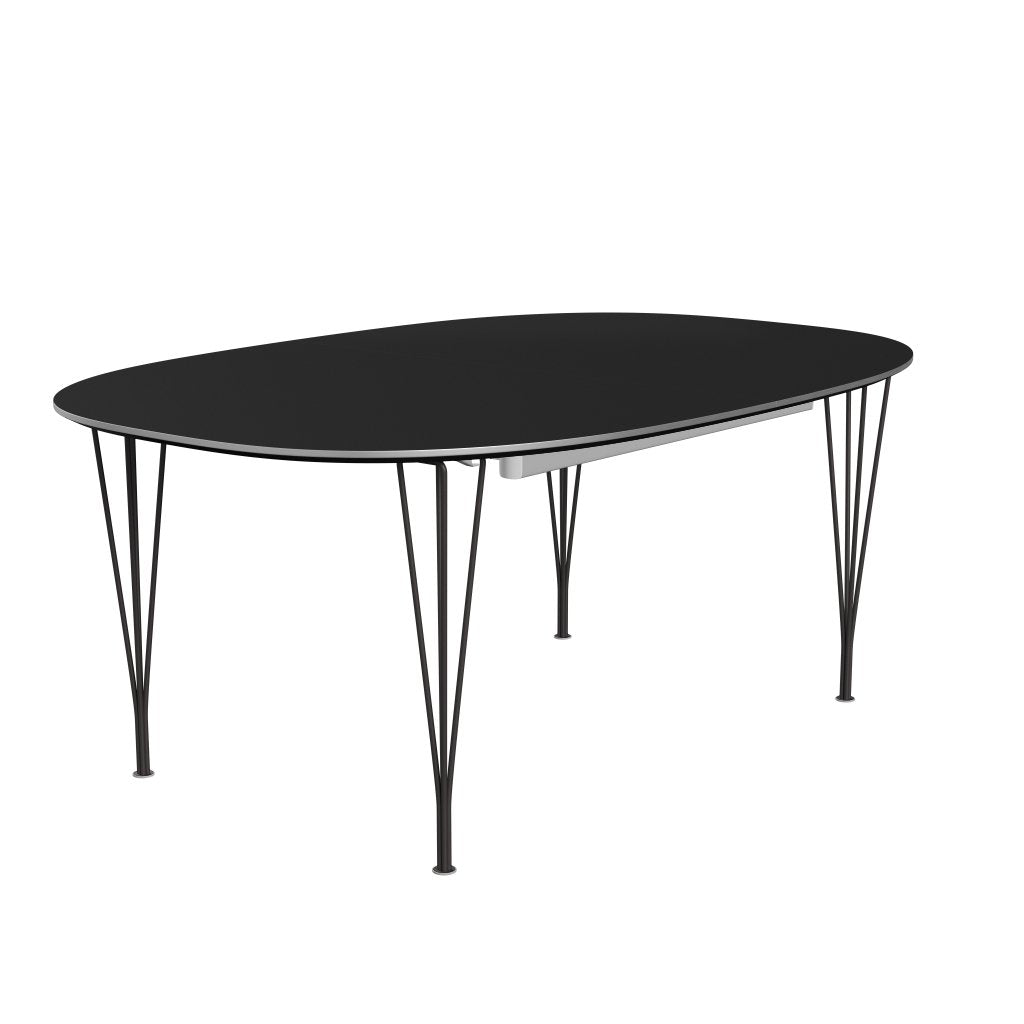 Fritz Hansen Superellipse Pull -out Table varm grafit/svart laminat, 300x120 cm