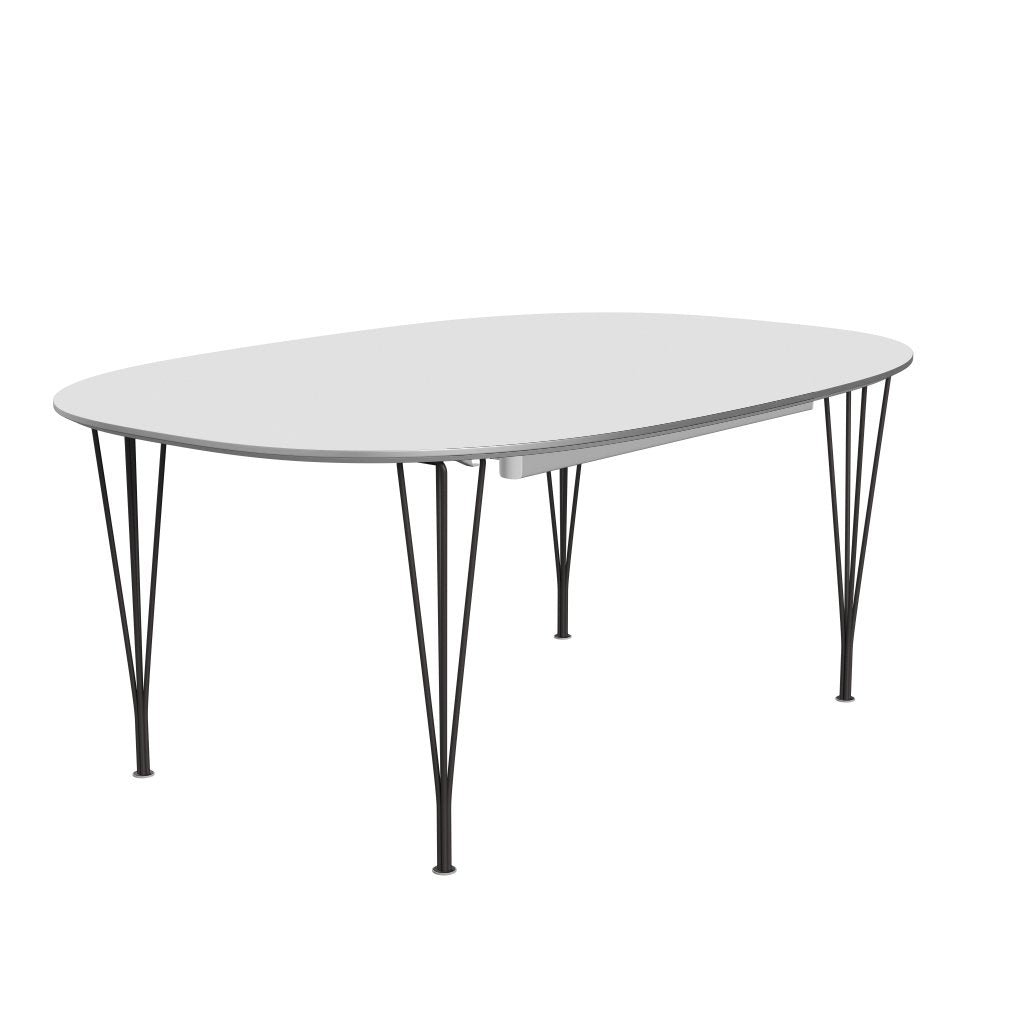 Fritz Hansen Superellipse Pull -out Table varm grafit/vitt laminat, 300x120 cm