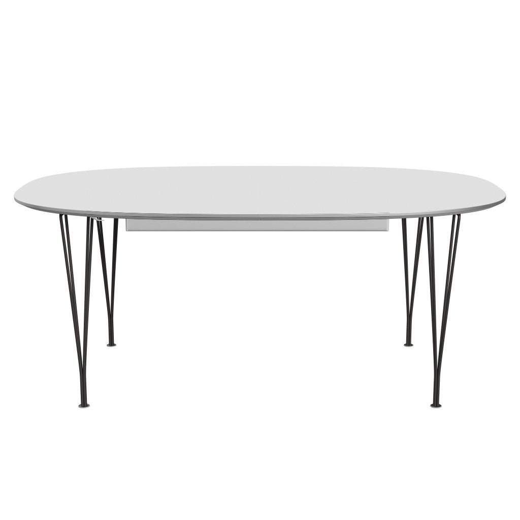 Fritz Hansen Superellipse Pull -out Table varm grafit/vitt laminat, 300x120 cm