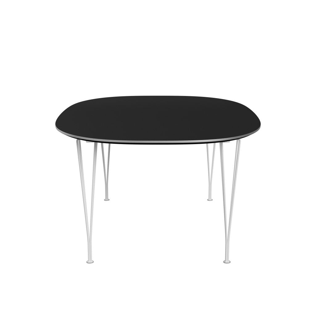 Fritz Hansen Superellipse Pull -out Table White/Black Laminate, 300x120 cm