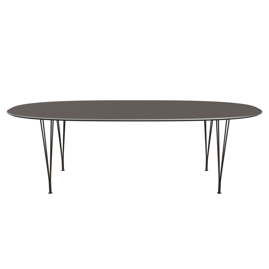 Fritz Hansen Superellipse matbord brun brons/grå laminat, 240x120 cm